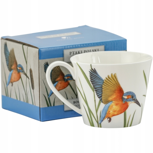 Porcelanowy Kubek 400 ml - kolekcja Ptaki Polski Agata Hajdecka ZIMORODEK