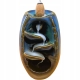 DUŻY Ceramiczny KOMINEK BACKFLOW 10x12x20 cm Efekt wodospadu dymu + KNOTY