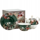 Zestaw TEA FOR ONE Porcelanowy Dzbanek 450 ml z filiżanką 250 ml - KWIATY