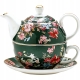 Zestaw TEA FOR ONE Porcelanowy Dzbanek 450 ml z filiżanką 250 ml - KWIATY