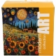PORCELANOWY Kubek 450 ml z Zaparzaczem do HERBATY ZIÓŁ - MODERN SUNFLOWER