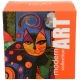 PORCELANOWY Kubek 450 ml z Zaparzaczem do HERBATY ZIÓŁ - MODERN CAT