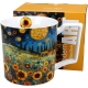 Duży PORCELANOWY Kubek XXL 750 ml do KAWY HERBATY - MODERN SUNFLOWER FIELD