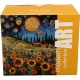 Duży PORCELANOWY Kubek XXL 750 ml do KAWY HERBATY - MODERN SUNFLOWER FIELD