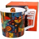 Duży PORCELANOWY Kubek XXL 750 ml do KAWY HERBATY - MODERN CAT