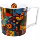 Duży PORCELANOWY Kubek XXL 750 ml do KAWY HERBATY - MODERN CAT