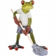 Ozdobna Figurka 14 x 13 x 12,5 cm - Pan Żaba z mopem