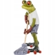 Ozdobna Figurka 14 x 13 x 12,5 cm - Pan Żaba z mopem