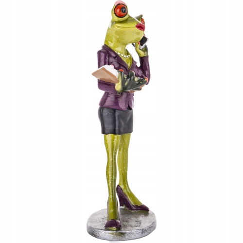 Ozdobna Figurka 18 x 8 x 5,5 cm - Żaba business woman