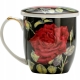 Porcelanowy Kubek z Zaparzaczem i Pokrywką do HERBATY ZIÓŁ 420 ml - RÓŻE
