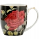 Porcelanowy Kubek z Zaparzaczem i Pokrywką do HERBATY ZIÓŁ 420 ml - RÓŻE