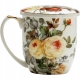 Porcelanowy Kubek z Zaparzaczem i Pokrywką do HERBATY ZIÓŁ 420 ml - RÓŻE
