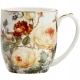 Porcelanowy Kubek z Zaparzaczem i Pokrywką do HERBATY ZIÓŁ 420 ml - RÓŻE