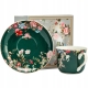 ZESTAW Porcelanowa filiżanka 400 ml ze spodeczkiem Do KAWY HERBATY - KWIATY