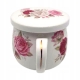 Porcelanowy Kubek 320 ml z Pokrywką i Zaparzaczem - KOLOROWE RÓŻE