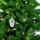 Bombki SZKLANE bombka 6,5 x 4cm Ozdoby choinkowe SREBRNE ŻOŁĘDZIE - 6 sztuk