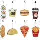 Zawieszka na choinkę Ozdoba świąteczna PIZZA SUSHI HOD DOG FRYTKI HAMBURGER