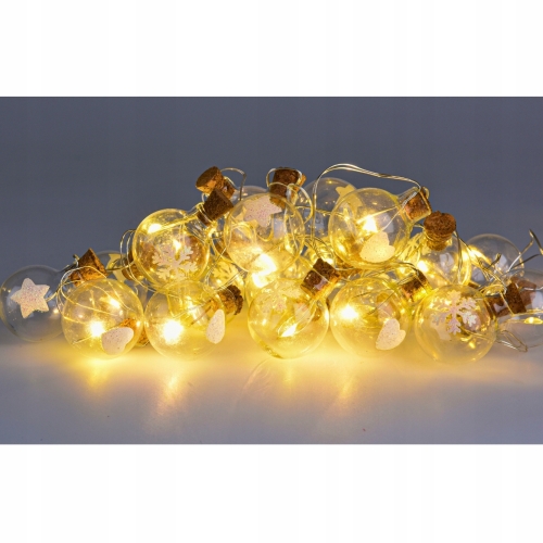 Girlanda 170 cm Lampki CHOINKOWE Na baterie 15 lampek LED - SERDUSZKA
