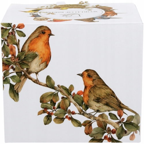 PORCELANOWY Kubek 400 ml do KAWY HERBATY - Ptasi Świat RUDZIKI RUDZIK