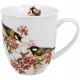 PORCELANOWY Kubek 400 ml do KAWY HERBATY - Ptasi Świat SIKORKI BOGATKI