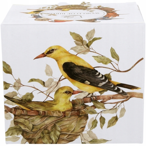 PORCELANOWY Kubek 400 ml do KAWY HERBATY - Ptasi Świat WILGI WILGA