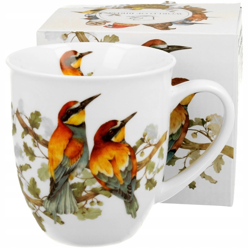 PORCELANOWY Kubek 400 ml do KAWY HERBATY - Ptasi Świat ŻOŁNY ŻOŁNA