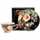 ZESTAW Porcelanowa filiżanka 200 ml ze spodeczkiem Do KAWY HERBATY - KWIATY