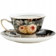 ZESTAW Porcelanowa filiżanka 200 ml ze spodeczkiem Do KAWY HERBATY - KWIATY