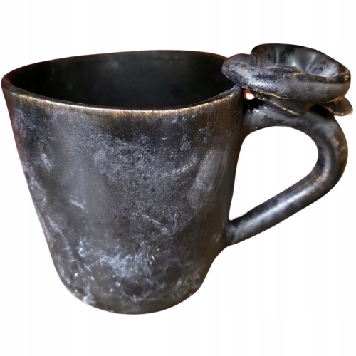 POLSKIE RĘKODZIEŁO Ręcznie wykonany Ceramiczny Kubek 550 ml - GRAFITOWY