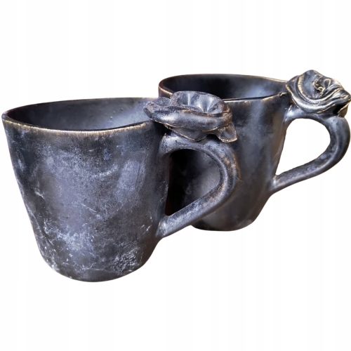POLSKIE RĘKODZIEŁO Ręcznie wykonany Ceramiczny Kubek 550 ml - GRAFITOWY