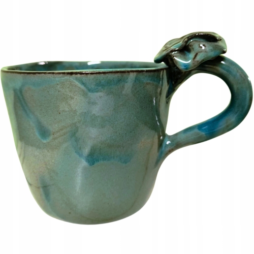 POLSKIE RĘKODZIEŁO Ręcznie wykonany Ceramiczny Kubek 500 ml - ZIELONY
