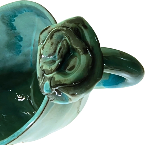 POLSKIE RĘKODZIEŁO Ręcznie wykonany Ceramiczny Kubek 500 ml - ZIELONY