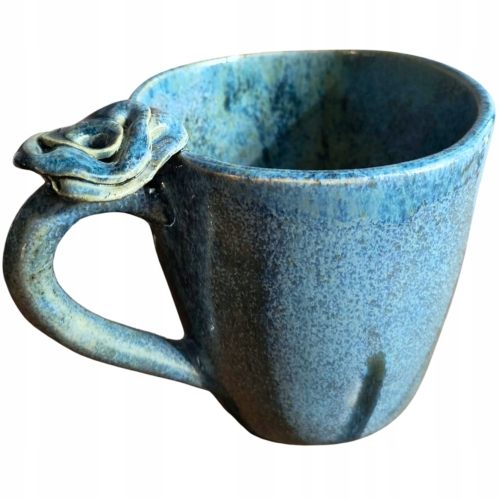 POLSKIE RĘKODZIEŁO Ręcznie wykonany Ceramiczny Kubek 550 ml - kolor MORSKI
