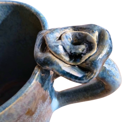 POLSKIE RĘKODZIEŁO Ręcznie wykonany Ceramiczny Kubek 550 ml - kolor MORSKI