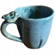 POLSKIE RĘKODZIEŁO Ręcznie wykonany Ceramiczny Kubek 550 ml - kolor MORSKI