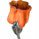 POLSKIE RĘKODZIEŁO Ręcznie wykonany Ceramiczny Kwiat 34 cm - Pomarańczowy Tulipan