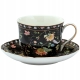 ZESTAW Porcelanowa filiżanka 400 ml ze spodeczkiem Do KAWY HERBATY - KWIATY