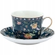 ZESTAW Porcelanowa filiżanka 400 ml ze spodeczkiem Do KAWY HERBATY - KWIATY