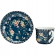 ZESTAW Porcelanowa filiżanka 400 ml ze spodeczkiem Do KAWY HERBATY - KWIATY