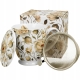 Porcelanowy Kubek 500 ml z Zaparzaczem do HERBATY ZIÓŁ - ROSES WHITE