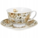 Porcelanowa filiżanka 250 ml ze spodkiem Do KAWY HERBATY - ROSES WHITE