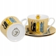 PORCELANA Zestaw Kawowy DWIE Filiżanki 230ml ze spodkami - Koci Świat PARTY