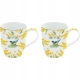 EASY LIFE Porcelanowy Kubek 350 ml ZESTAW DWIE SZTUKI - kolekcja MIMOSA