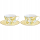 EASY LIFE Porcelanowa Filiżanka do Espresso 110 ml ZESTAW 2 SZTUKI - MIMOSA