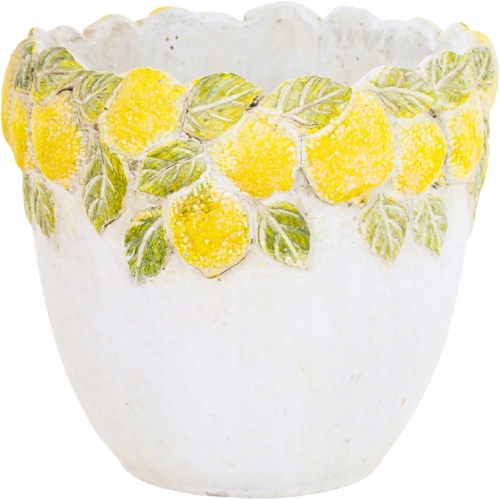 BETONOWA Osłonka na doniczkę Doniczka Donica 12 x 13 x 13 cm - CYTRYNY