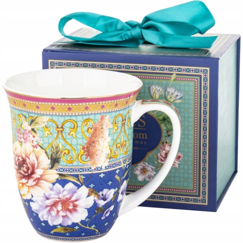 DUŻY Porcelanowy Kubek Filiżanka do KAWY HERBATY 450 ml - Summer Collection
