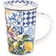 Porcelanowy Kubek z Zaparzaczem i Pokrywką do HERBATY ZIÓŁ 400 ml - CYTRYNY
