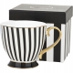 Porcelanowy Kubek Filiżanka do KAWY HERBATY 380 ml, 10,5 x 9,5 cm - CZARNY
