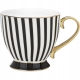 Porcelanowy Kubek Filiżanka do KAWY HERBATY 380 ml, 10,5 x 9,5 cm - CZARNY