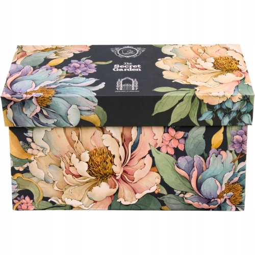 PEONY BLUE Porcelanowy Kubek 340 ml do KAWY HERBATY - Komplet 2 sztuki